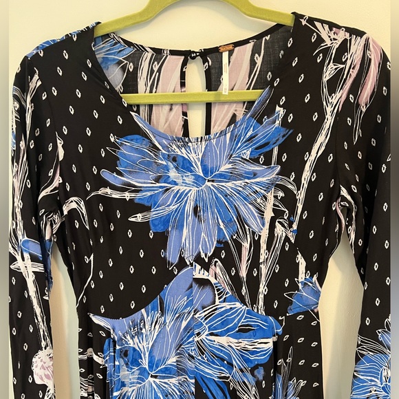 Vintage Free People - First Kiss Floral Printed Long Sleeve Maxi Dress -… - Picture 10 of 13